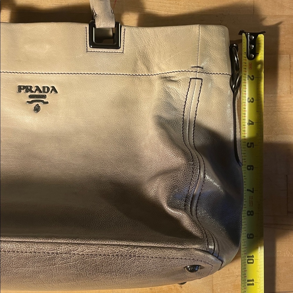 Prada Ombre w/COA East West Sfumato Glacé Leather Satchel Tote bag ! - Picture 14 of 16
